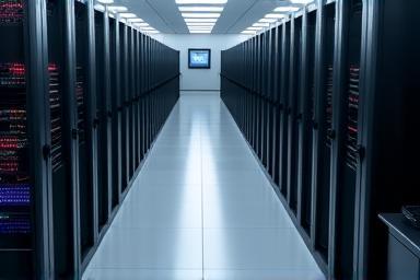 Fila di server in un data center.